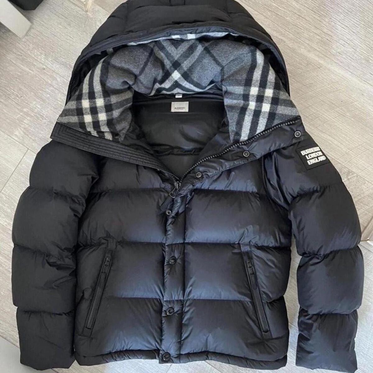 Black puffer jacket